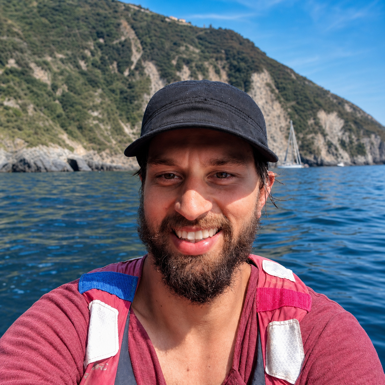 Peter Skliros on the water